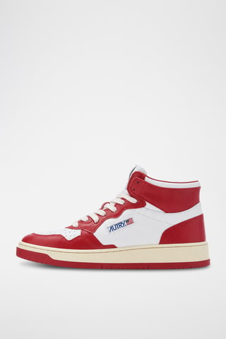 Hoge Leren Sneakers Medalist Mid - Wit