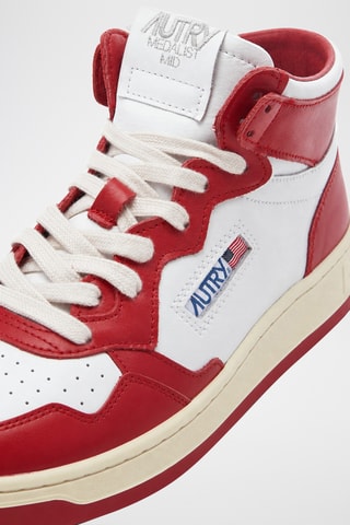 Hoge Leren Sneakers Medalist Mid - Wit