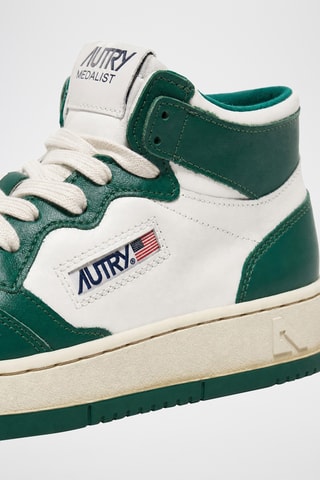 Hoge Leren Sneakers Medalist Mid - Wit