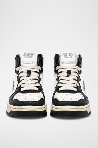 Hoge Leren Sneakers Medalist Mid - Wit