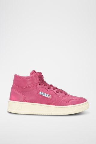 Hoge Leren Sneakers Medalist Mid - Lichtbeige