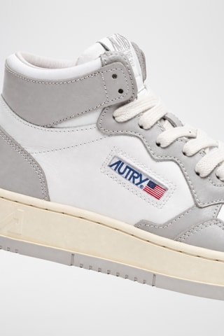 Hoge Leren Sneakers Medalist Mid - Wit