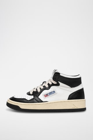 Hoge Leren Sneakers Medalist Mid - Wit
