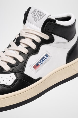 Hoge Leren Sneakers Medalist Mid - Wit