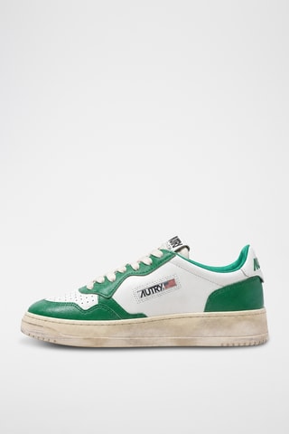 Leren Sneakers Sup Vint Low - Wit