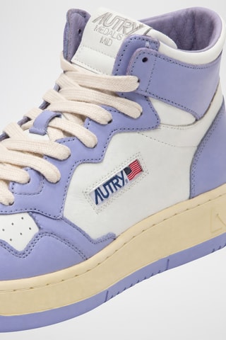 Hoge Leren Sneakers Medalist Mid - Wit