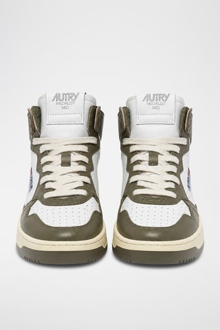 Hoge Leren Sneakers Medalist Mid - Wit