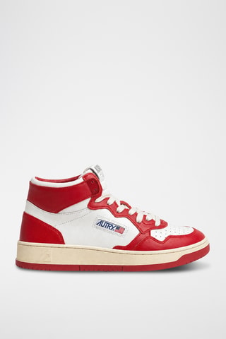 Hoge Leren Sneakers Medalist Mid - Wit
