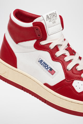Hoge Leren Sneakers Medalist Mid - Wit