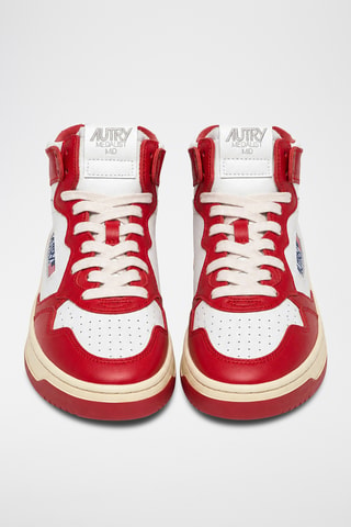 Hoge Leren Sneakers Medalist Mid - Wit