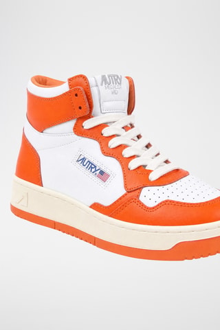 Hoge Leren Sneakers Medalist Mid - Wit