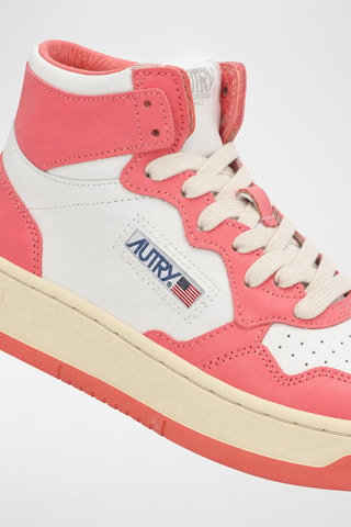 Hoge Leren Sneakers Medalist Mid - Wit