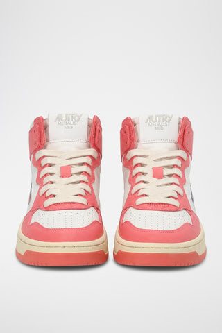 Hoge Leren Sneakers Medalist Mid - Wit