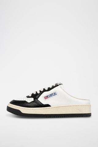 Leren Sneakers Mule Low - Wit