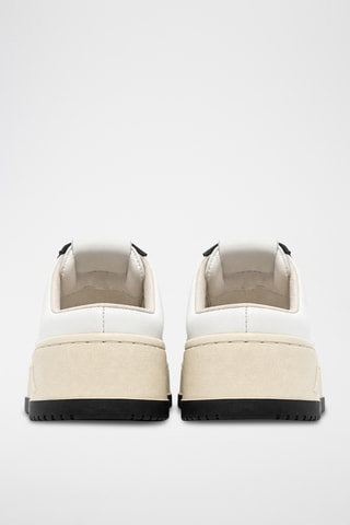Leren Sneakers Mule Low - Wit
