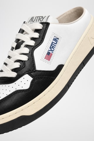 Leren Sneakers Mule Low - Wit