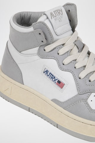 Hoge Leren Sneakers Medalist Mid - Wit