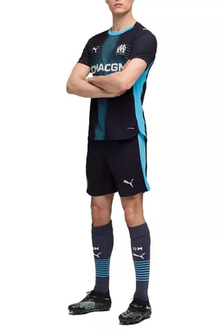 Short de football Olympique de Marseille - Blanc et bleu