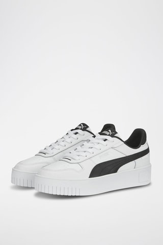 Baskets en cuir Carina Street - Blanc et noir