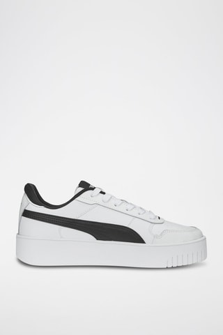 Baskets en cuir Carina Street - Blanc et noir
