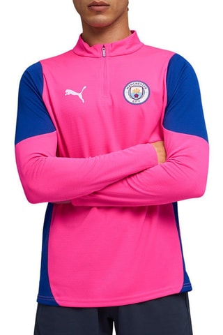 Sweat Mcfc Training1/4 Zip - Bleu et rose