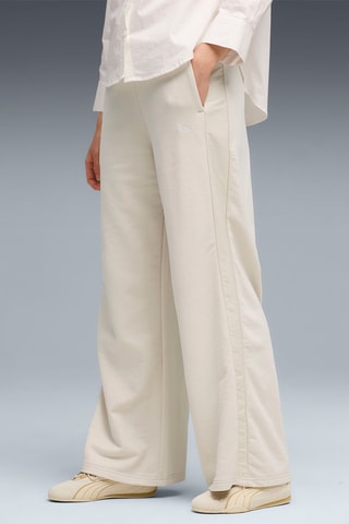 Pantalon wide legs taille haute Her - Beige