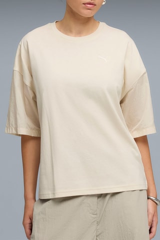 T-shirt oversize Her - Beige