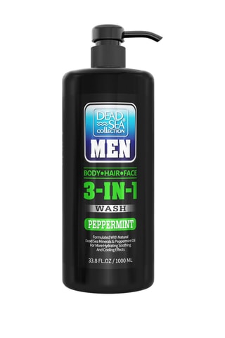 Gel douche 3-en-1 Menthe poivrée - Visage, cheveux et corps - 1 l