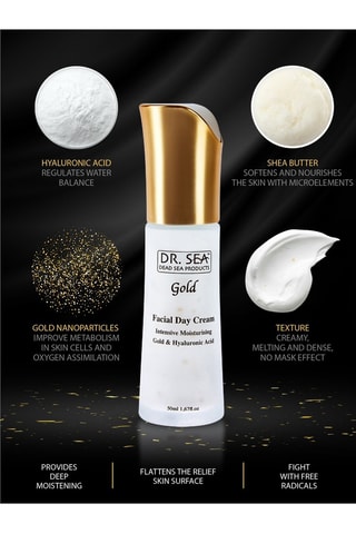 Crème de jour hydratation intense - Or & acide hyaluronique - 50 ml