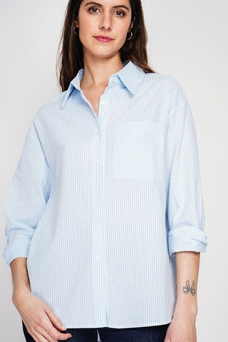 Camisa de lino - Celeste