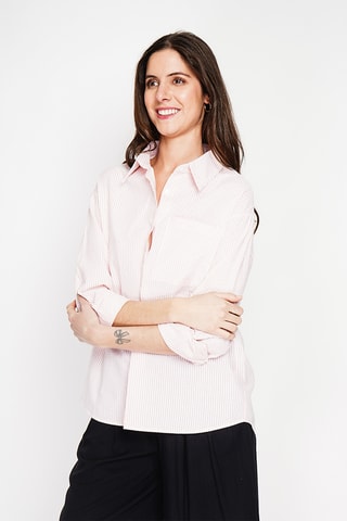 Linnen Blouse - Lichtroze