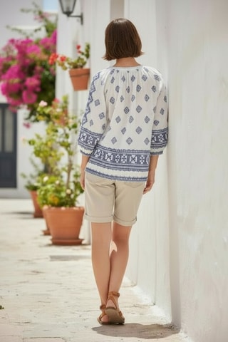 Blusa de lino - Blanco