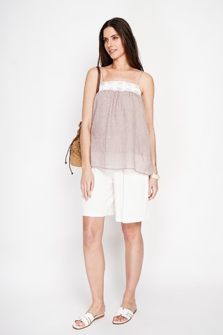 Top de lino - Beige
