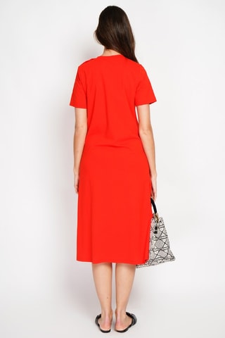 Vestido largo de lino - Rojo
