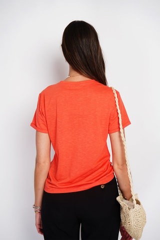 Camiseta de lino - Naranja