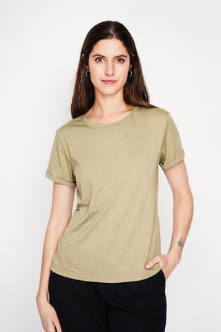 Camiseta de lino - Caqui