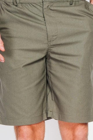Bermudas semislim fit de lino - Caqui