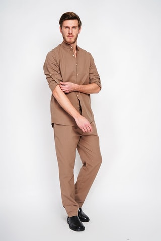 Camisa de lino - Marrón