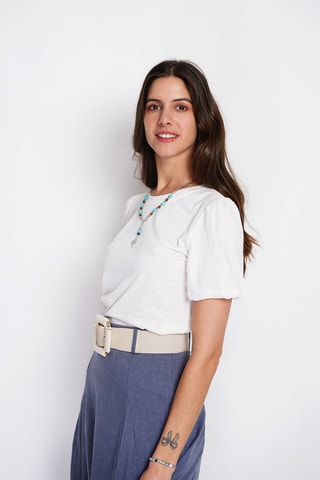 Camiseta de lino - Blanco