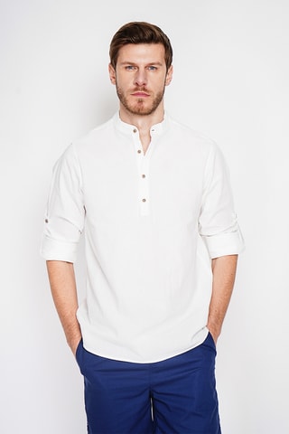 Camisa de lino - Blanco