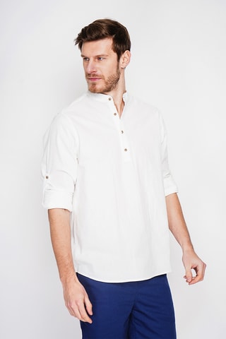 Camisa de lino - Blanco