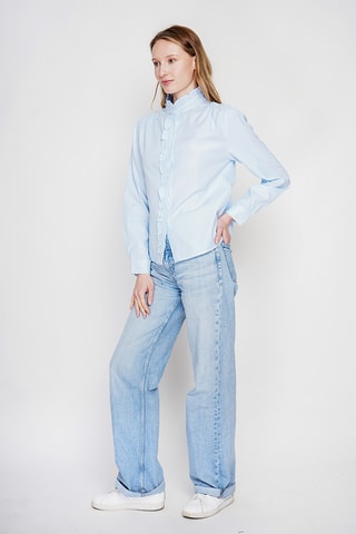 Linnen Blouse - Hemelsblauw