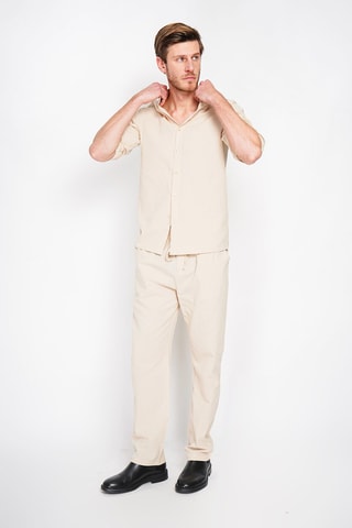 Camisa de lino - Beige