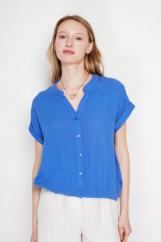 Linnen Blouse - Blauw