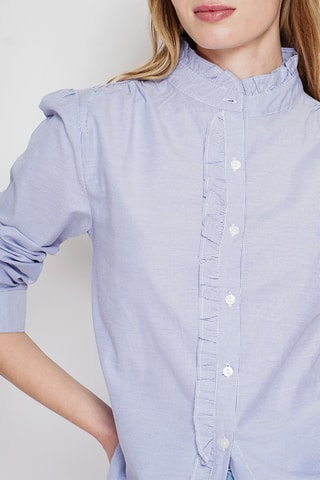 Linnen Blouse - Marineblauw