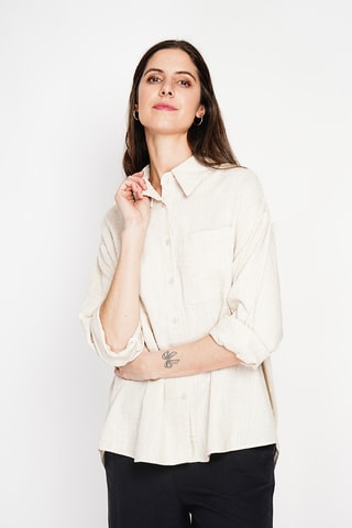 Camisa de lino - Beige