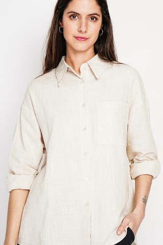Camisa de lino - Beige