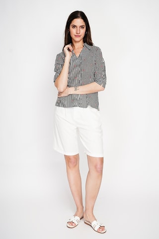 Blusa de lino - Negro