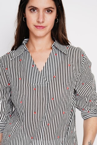 Blusa de lino - Negro