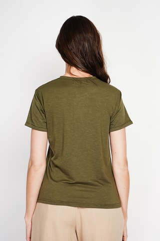 Camiseta de lino - Caqui